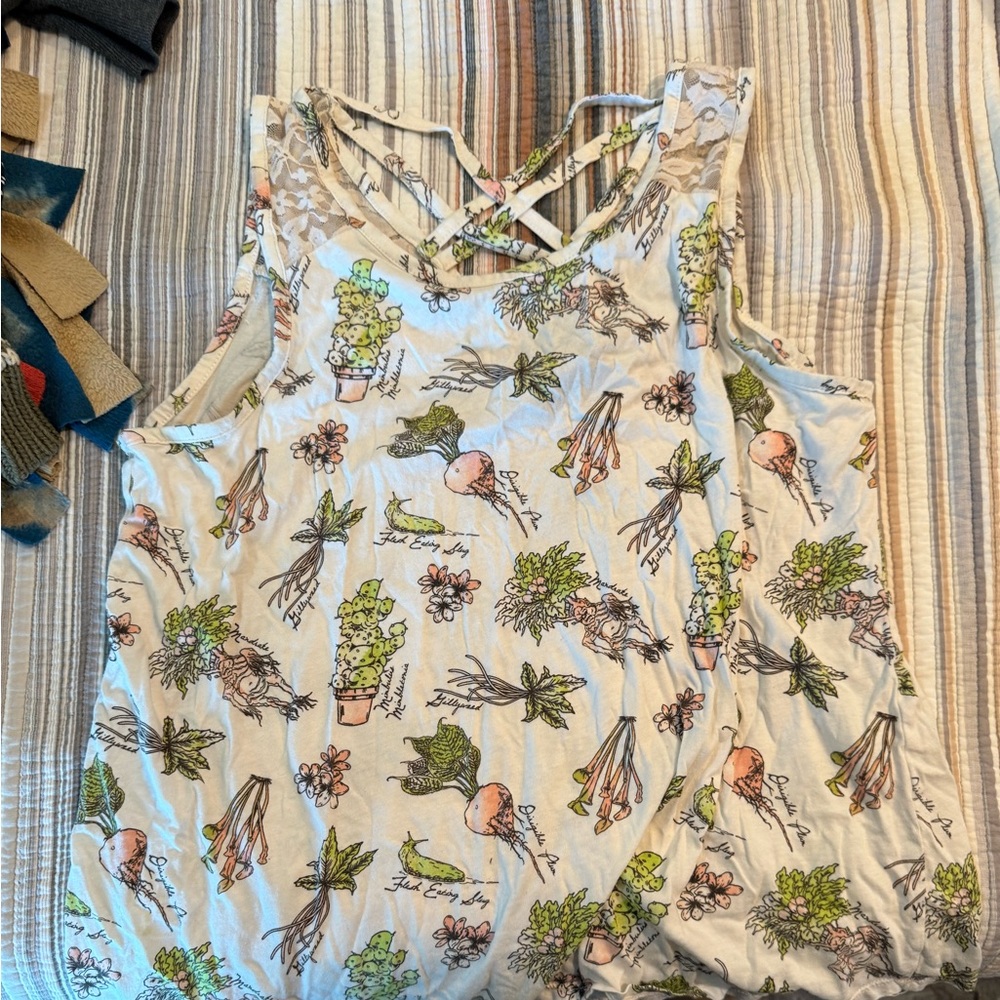 Garden themed tank from hot topic